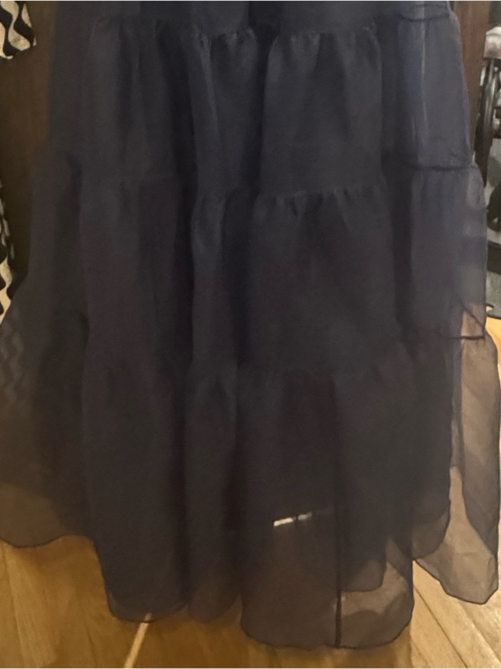 Staud Hyacinth Navy Blue Sheer Maxi Dress - Picture 3 of 5
